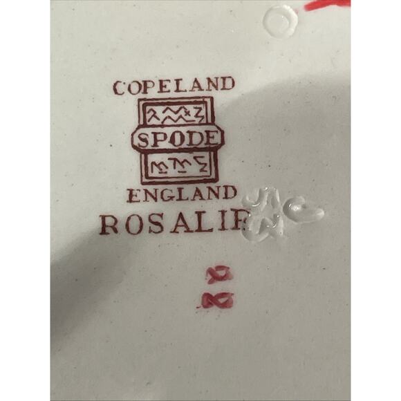 Set of 6 Vintage Copeland Spode Rosalie Rim Rimmed Soup Bowls 7 3/4" Wide - Picture 3 of 7